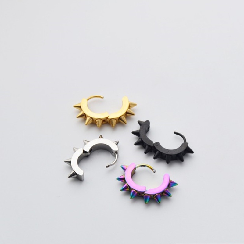 Khuyên Tai Thép Không Gỉ Hình Nón Phong Cách Hàn Quốc 19883 Dành Cho Nam Và Nữ