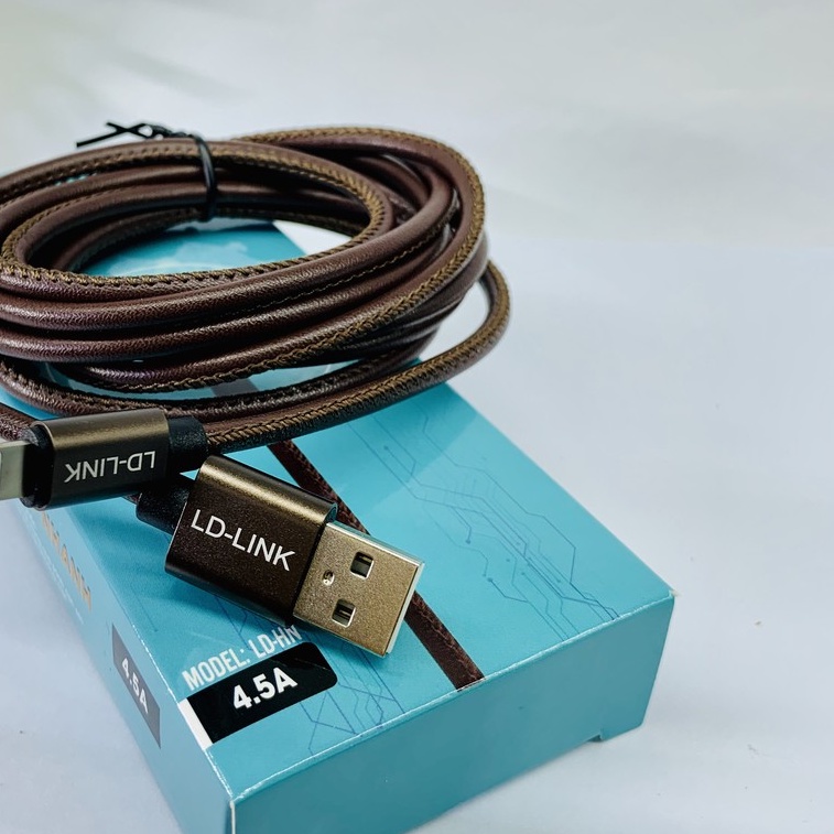 Dây cáp sạc cho điện thoại aiphôn bọc Da LD link, Bảo hành 15 THÁNG 1 ĐỔI 1