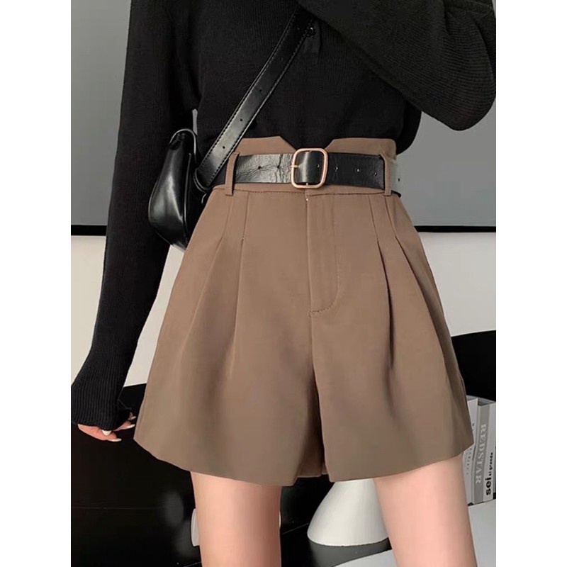 Quần Short Nữ Cao Cấp Cạp V Cao tôn dáng không kèm đai
