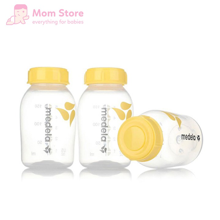 Bình trữ sữa Medela 150ml chính hãng - logo màu