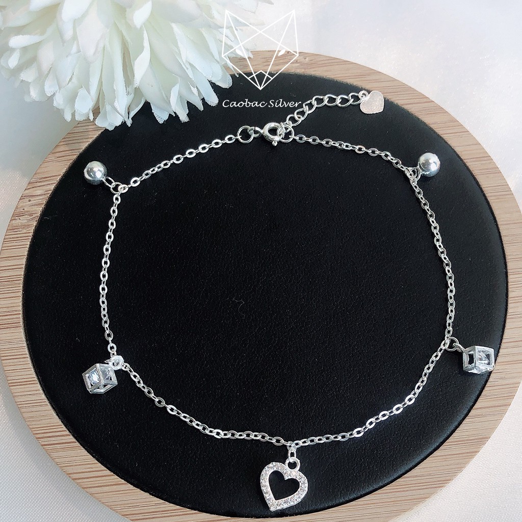 Lắc Tay Bạc Nữ CaoBac Silver S925 Hoạ Tiết Nhẹ Nhàng, Xinh Xắn Dành Cho Nữ