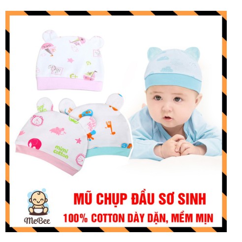 MŨ cotton CHO BÉ SƠ SINH DƯỚI 3 THÁNG TUỔI