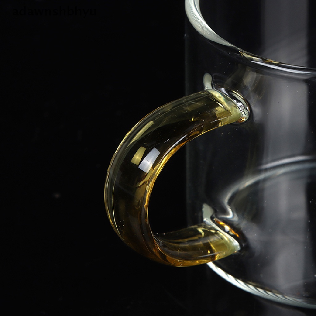 Cốc trà bằng thủy tinh borosie trong suốt cách nhiệt có tay cầm 80ml