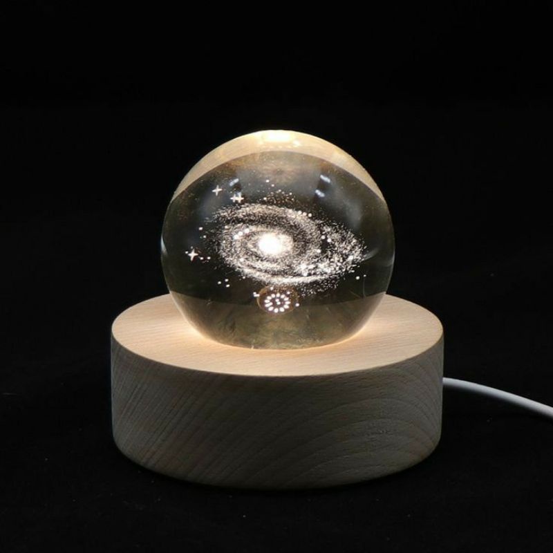 Quà Tặng Độc 🎁 🎁 🎁 Bộ Quả Cầu Pha Lê Galaxy 3D LED Dải Ngân Hà