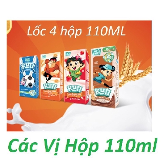 Lốc 4 Hộp 110ml Sữa Kun Các Vị