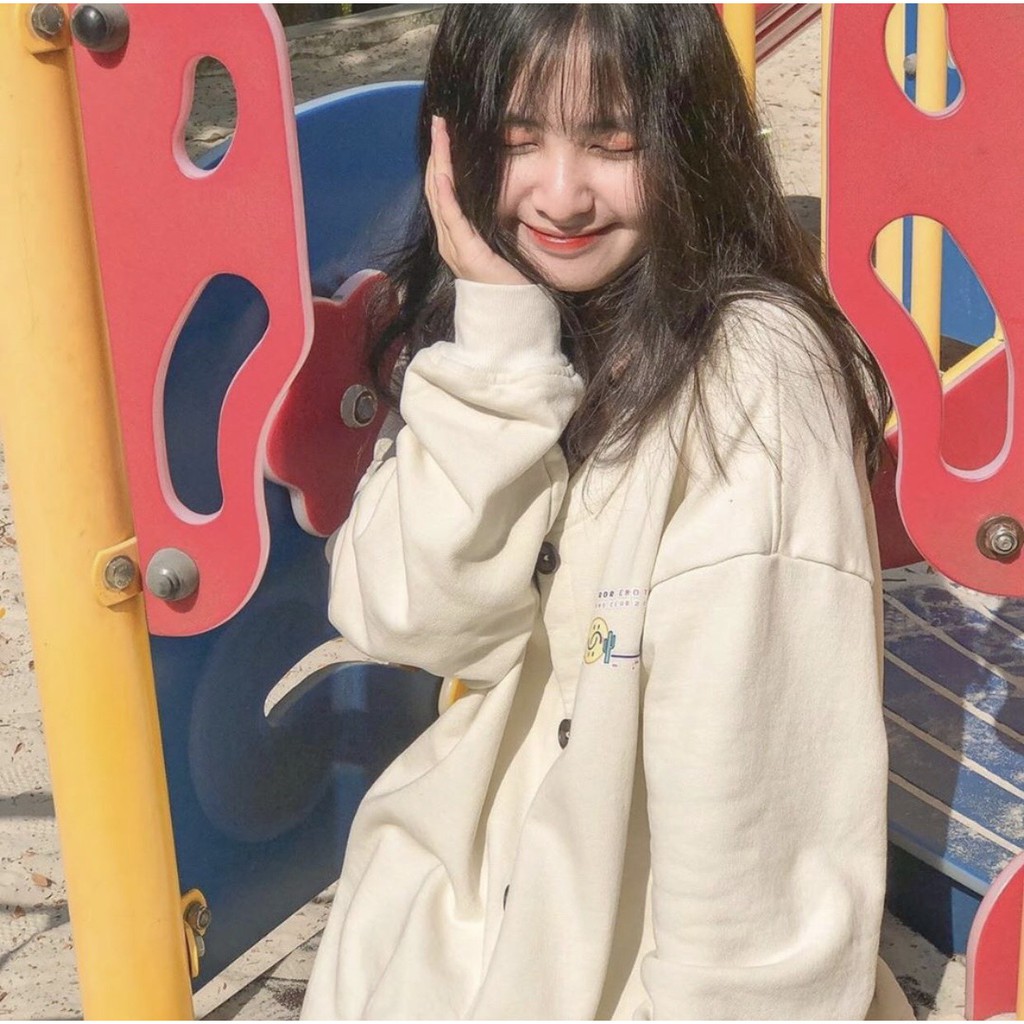 [Mã WASTMAY giảm 15% tối đa 30K đơn 150K] Áo Cardigan MẶT CƯỜI HAPPY Ulzzang Unisex 1hitshop | BigBuy360 - bigbuy360.vn