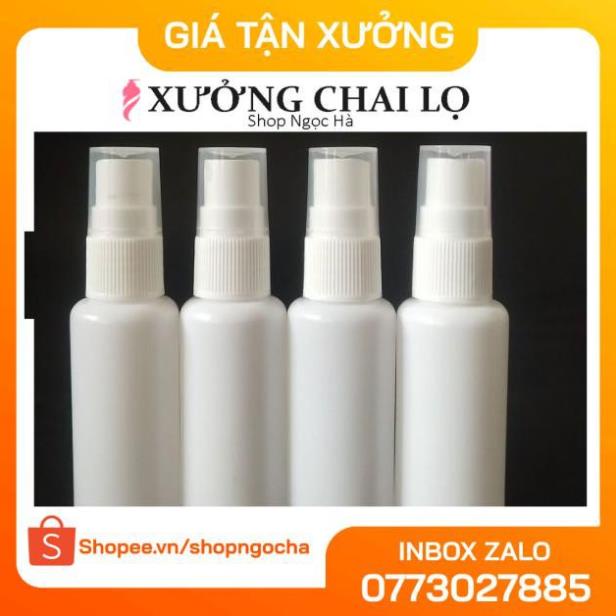 Chai Xịt Phun Sương ❤ GIÁ TỐT NHẤT ❤ Chai xịt phun sương Trắng sữa 30ml,50ml,100ml đựng mỹ phẩm , phụ kiện du lịch