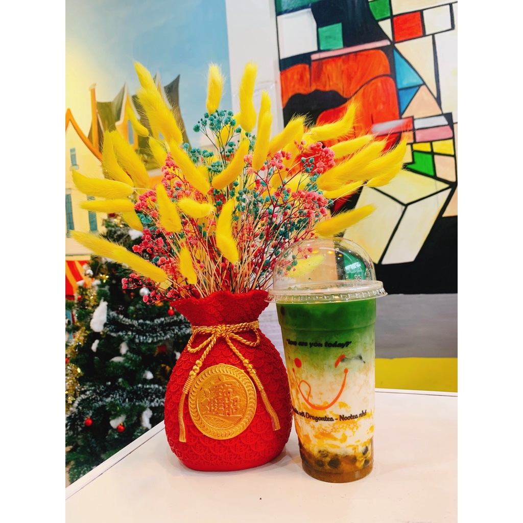 Bó 50 cành Hoa khô CỎ ĐUÔI THỎ nhập khẩu decor, trang trí cửa hàng, nội thất vintages