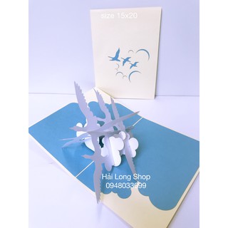 Chim Bồ Câu ( Bird )- Thiệp 3D