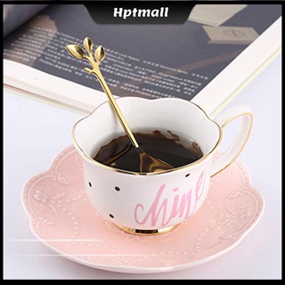 Unique Stainless Steel Leaf Shape Handle Coffee Spoon/Fork Kitchen Tableware