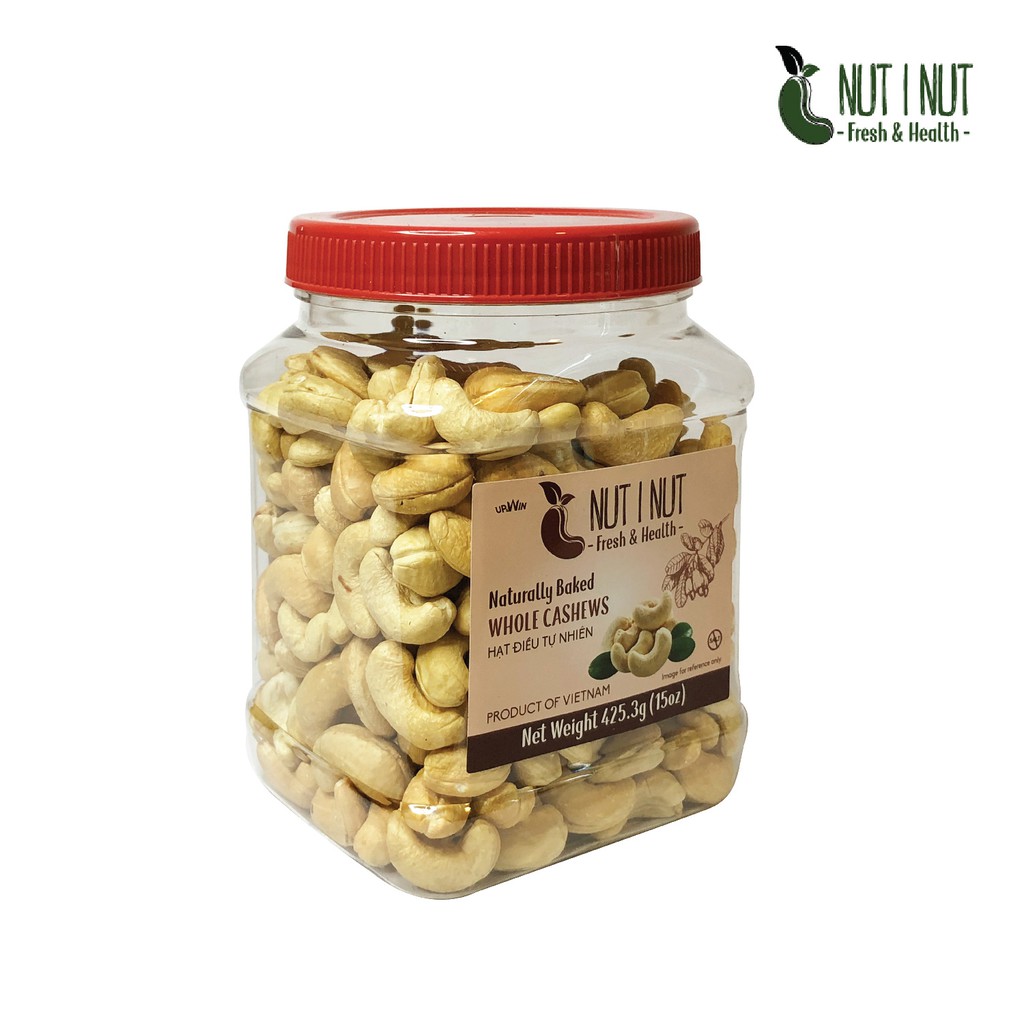 Hạt điều NUT I NUT nguyên hạt sấy tự nhiên hũ 425.3 gram