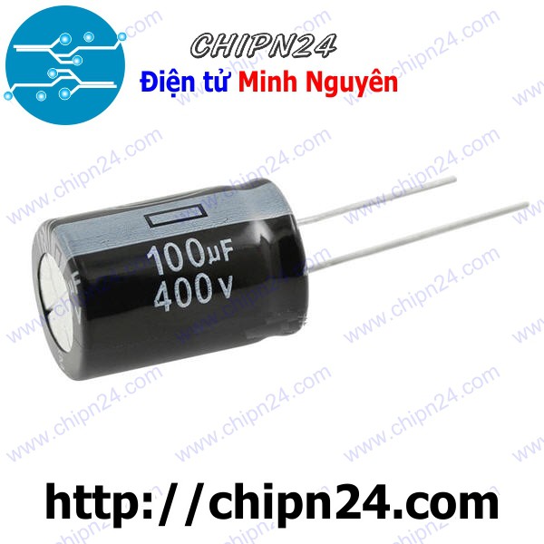 [2 CON] Tụ hóa 100uF 400V (18x25mm)