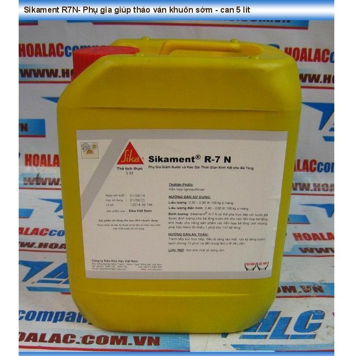 Mua Sikament R7N 5 lít - Phụ gia siêu dẻo Tăng cường độ và độ sụt cho ...
