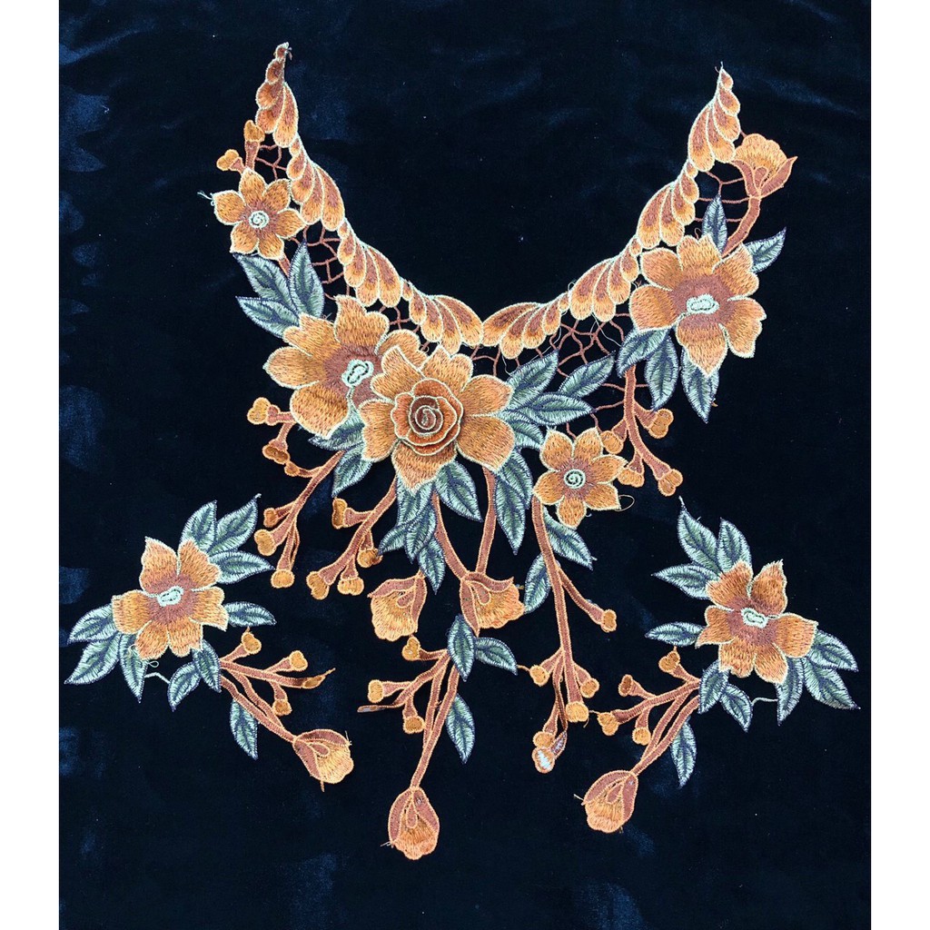 cổ ren thêu kèm tay mã DK031