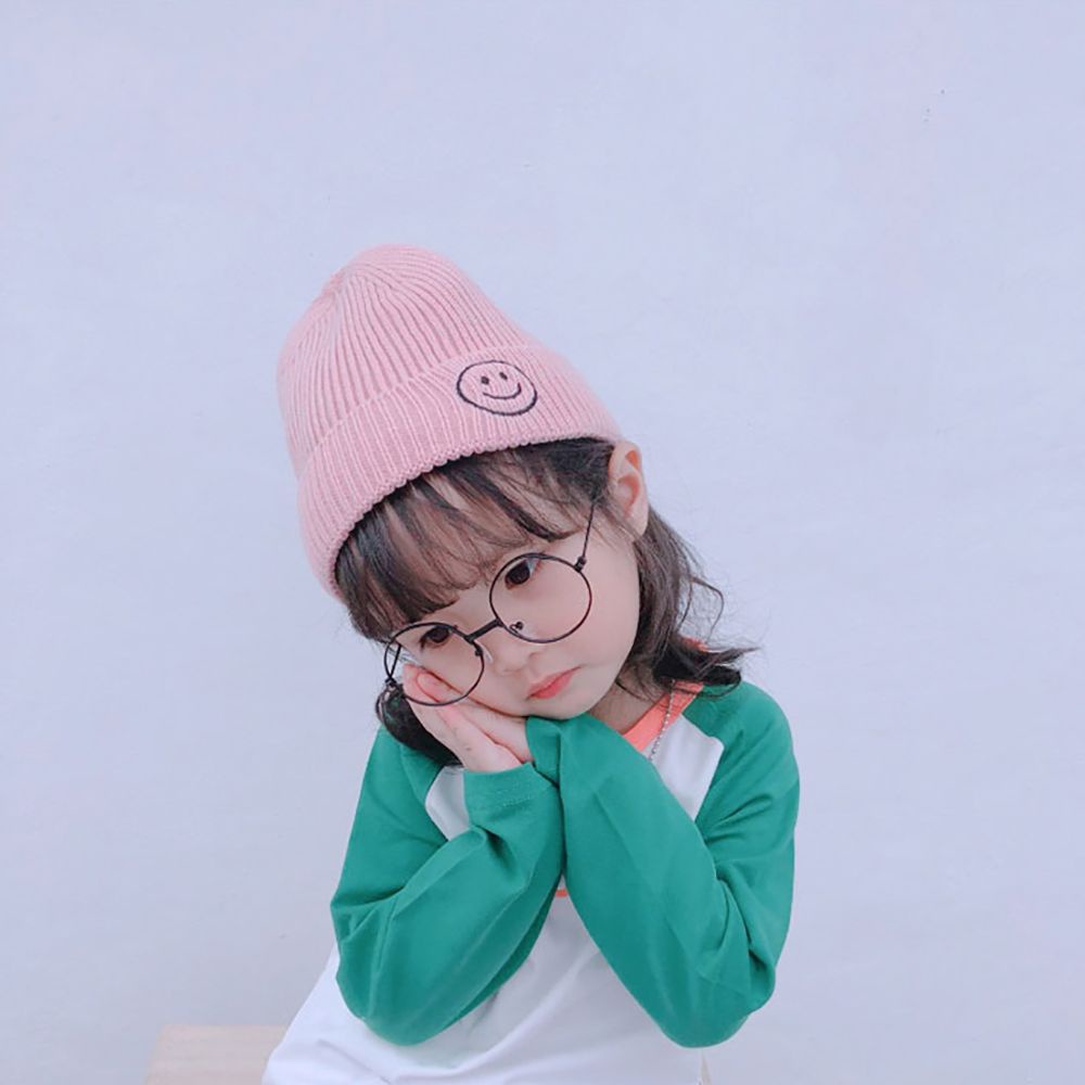 Mũ len thời trang đan hình mặt cười đáng yêu nhiều màu giữ ấm phong cách mùa đông hợp thời trang cho bé