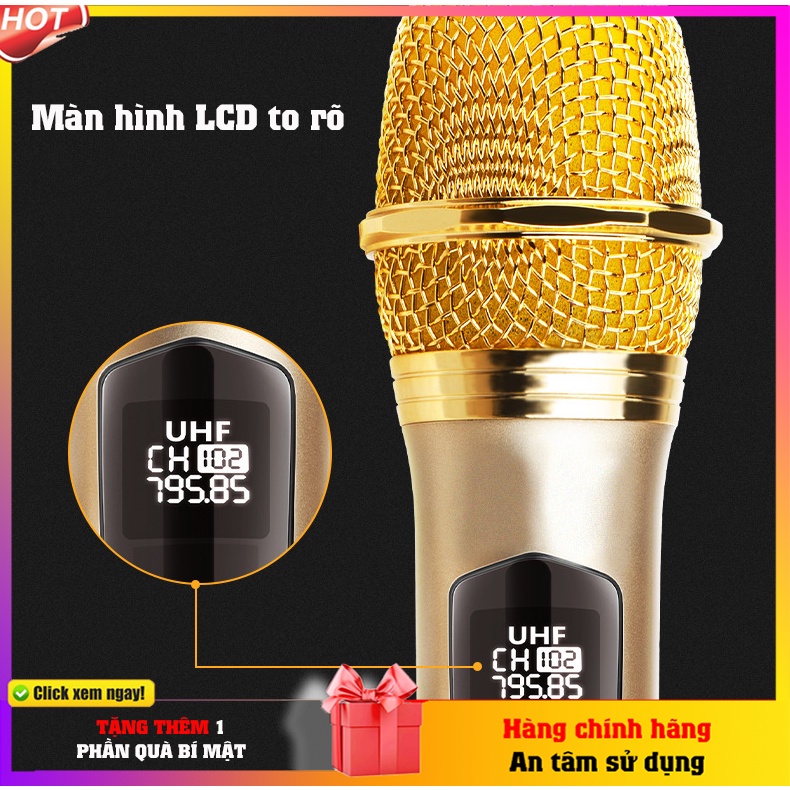 Mic không dây HUANGSHI TV-1900 đa năng dùng mọi loa kéo, Amply - loa bluetooth