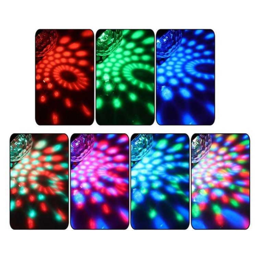 Đèn LED xoay 7 màu cảm ứng theo nhạc,  trang trí sân khẩu, vũ trường, đèn X1 Gia dụng HOÀI AN 5.0