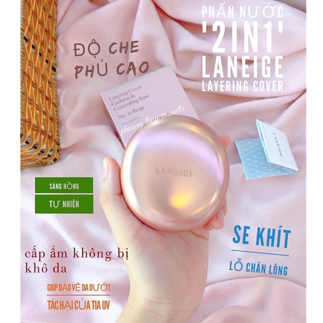 Phấn nước 2n1 Layering Cover Cushion SPF50+/PA++