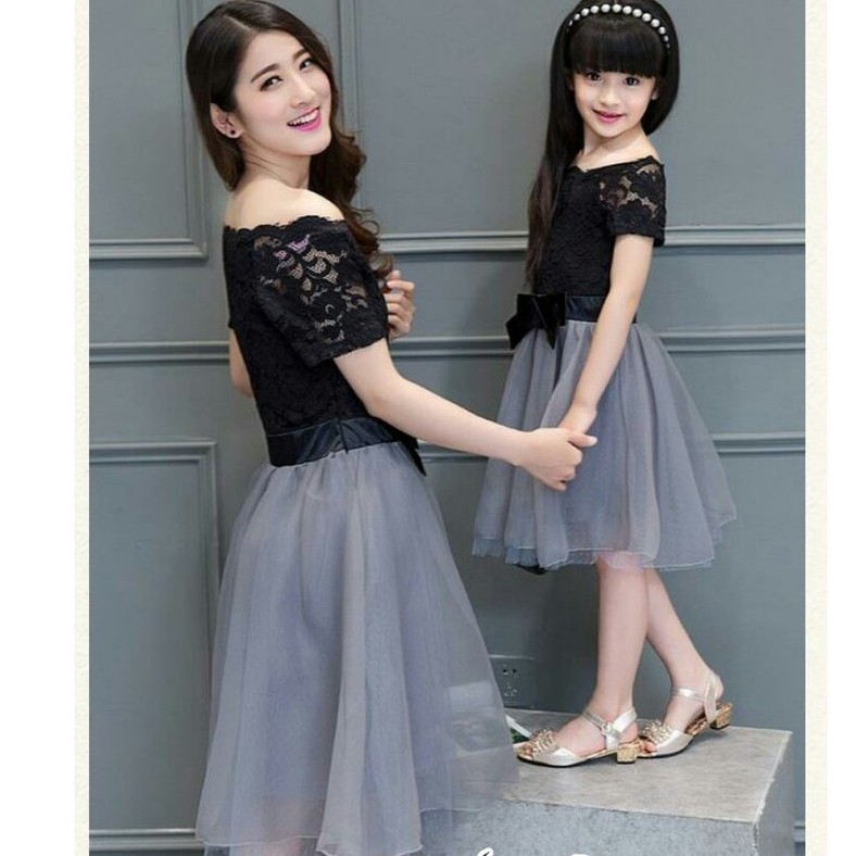 Shop Ngoc Trinh HCM - Set đầm Voan kính phối ren mẹ và bé-Sỉ từ 5 set trở lên - Nhắn tin cho shop để chọn size Cam Kết U