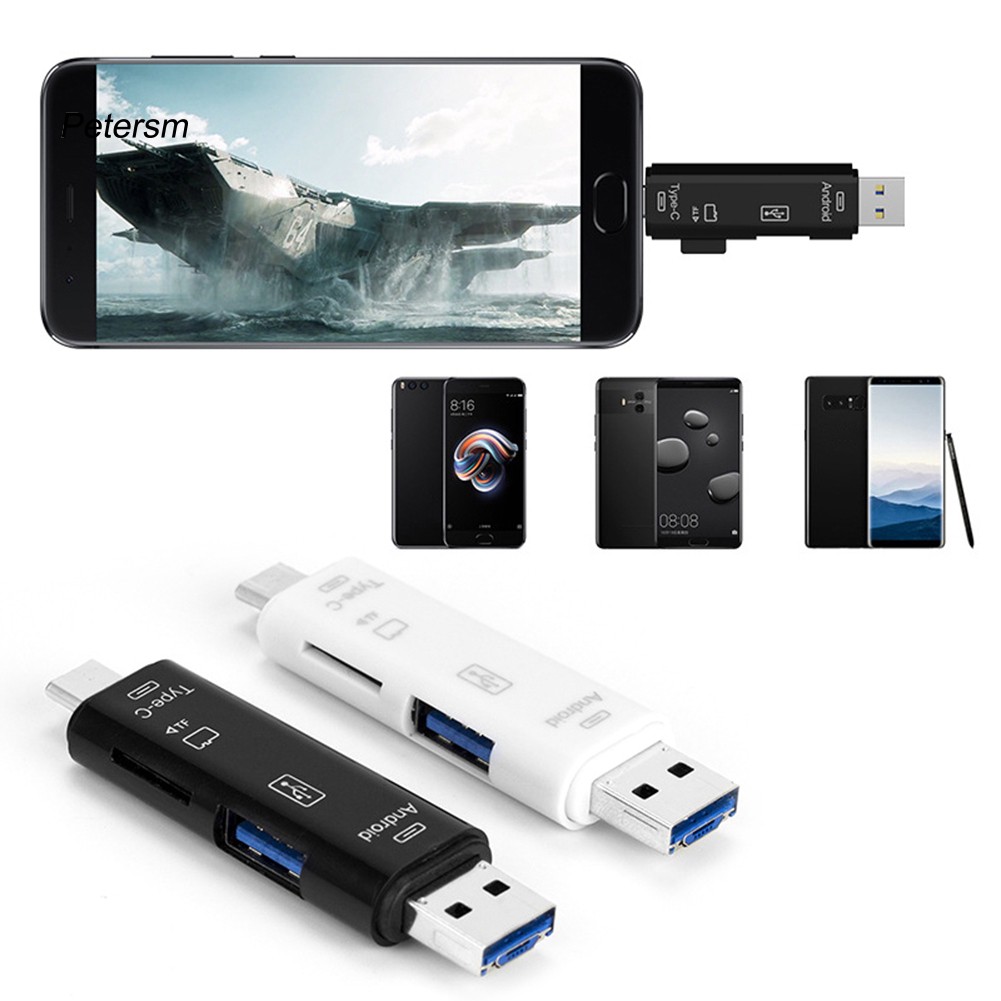 Đầu Đọc Thẻ Nhớ 3 Trong 1 Usb 2.0 Micro-usb Tf Micro-sd