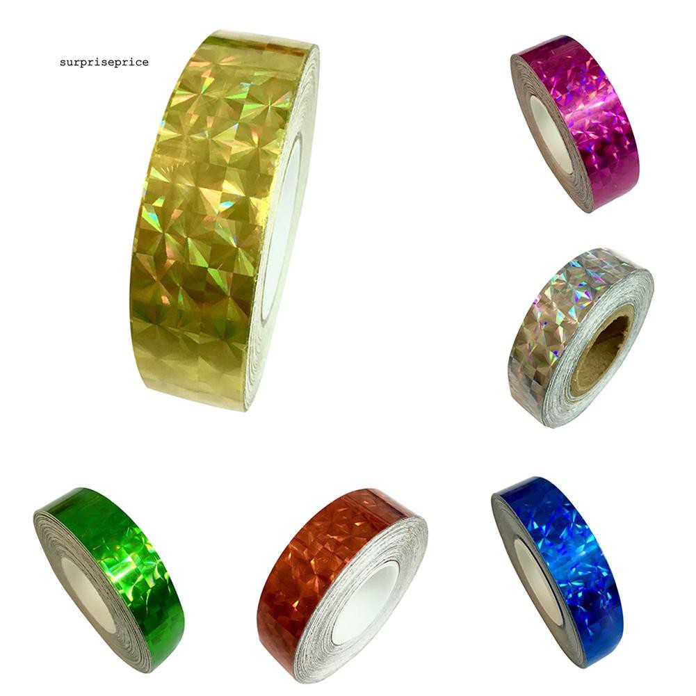 Băng dán phản quang nhiều màu kích thước 1.2cm x 18m trang trí đồ dùng / bữa tiệc xinh xắn