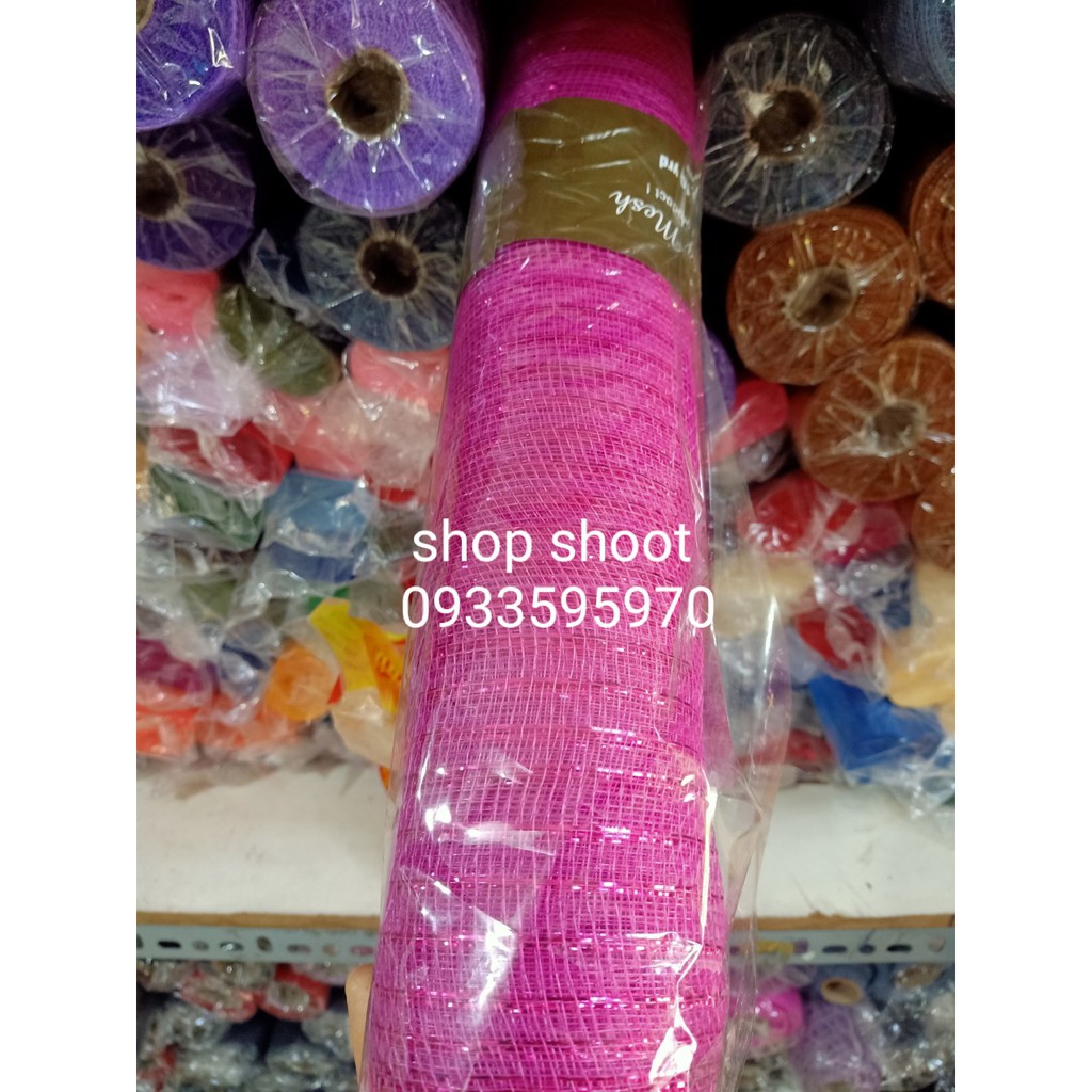 Lưới thô kim tuyến dùng bó hoa