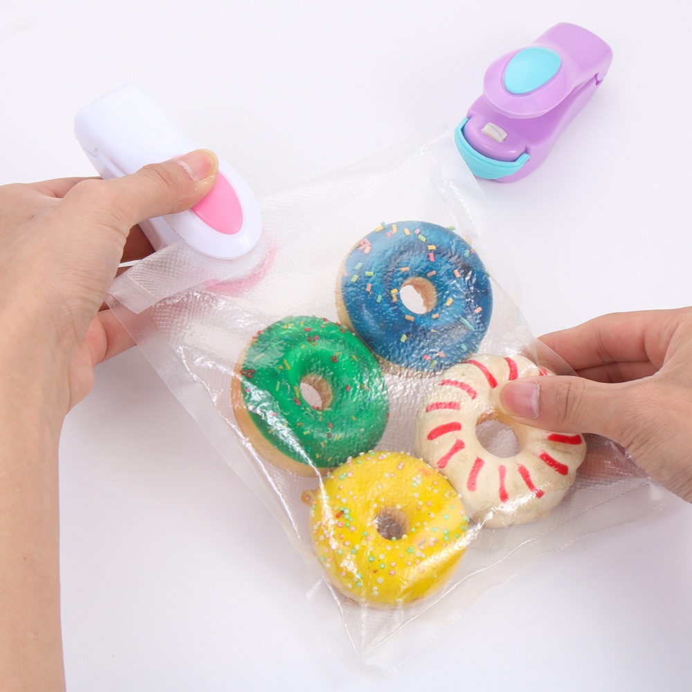 Kẹp Niêm Phong Túi Thực Phẩm Mini Bằng Nhựa Màu Sắc Ngọt Ngào