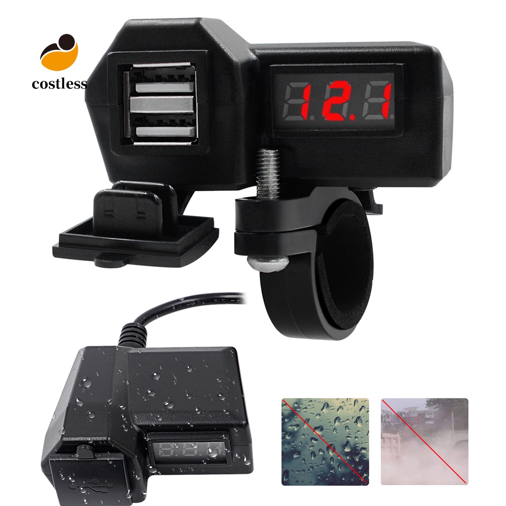 Túi Đựng Đồ Dùng Cao Cấp Tiện Dụng| Bộ Chuyển Đổi Sạc Điện Thoại USB Kép Đa Năng Gắn Xe Máy