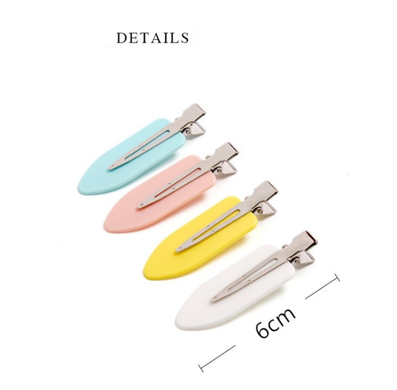 (Hàng Mới Về) Set 4 Kẹp Tóc Trong Suốt Không Đường May Màu Kẹo Ngọt