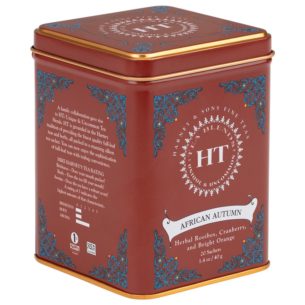 Trà rooibos Mùa Thu Châu Phi Harney and Sons hộp thiếc