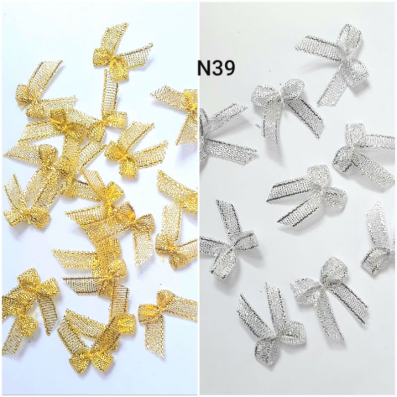 Nơ kim tuyến size 2cm / 3cm / 4cm / 6cm (N51)