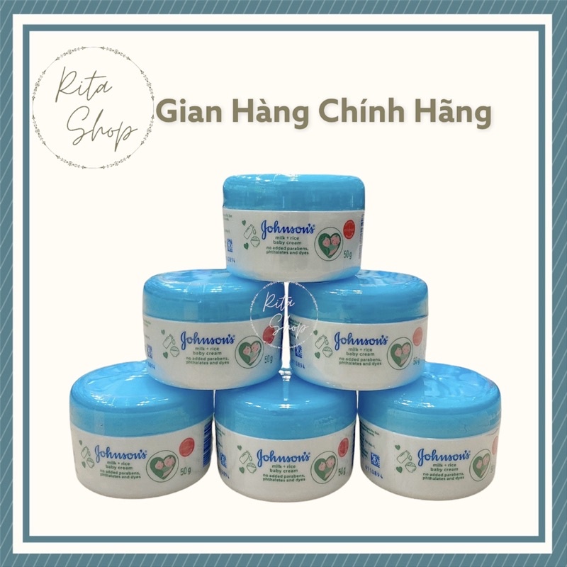 Kem dưỡng da baby Johnson’s 50g chứa sữa và gạo, dưỡng ẩm mềm mịn