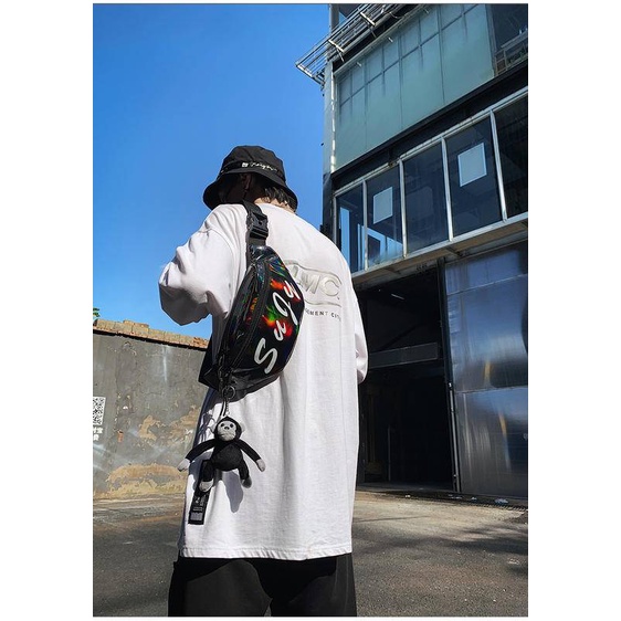 [Túi đeo chéo thời trang unisex] [Túi đeo nam nữ đi du lịch mini phong cách đường phố phản quang chất da chống nước] | BigBuy360 - bigbuy360.vn