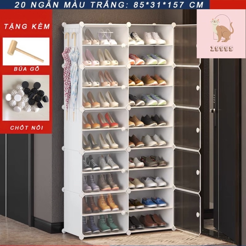 [TỦ GIÀY 16-18-20 NGĂN] Tủ nhựa đựng giày lắp ghép - Kệ để giày đa năng | BigBuy360 - bigbuy360.vn