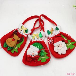 Túi đựng kẹo hình ông già Noel / người tuyết chủ đề Giáng Sinh chất lượng cao