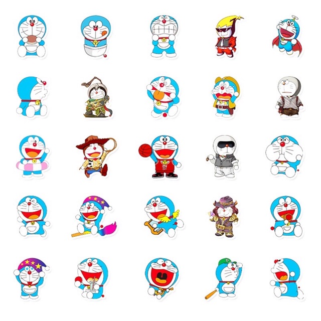 10 sticker doraemon cute chống thấm nước trang trí