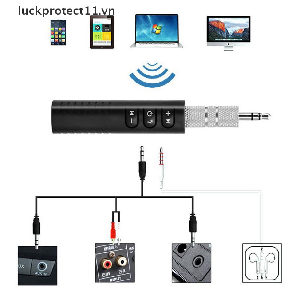 Thiết bị truyền nhận tín hiệu âm thanh Bluetooth 3.5 AUX không dây cho xe hơi cao cấp