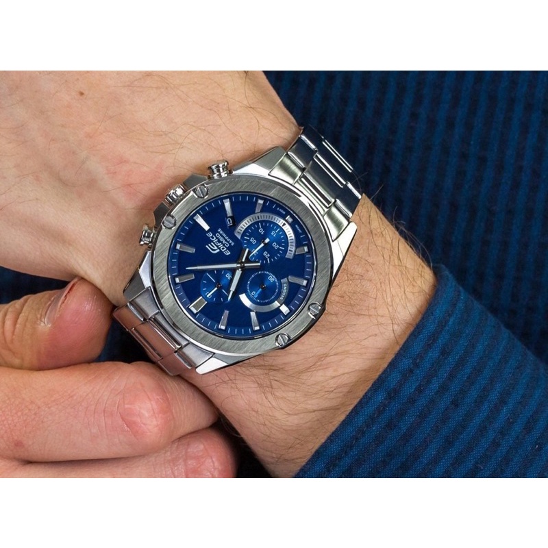 Đồng hồ nam dây thép thể thao Casio Edifice EFR S567D-2AV Mặt xanh kính Sapphire chống nước Bảo hành 1 năm Hyma watch