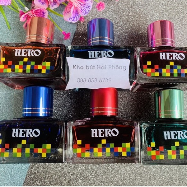 Mực Bút Máy Hero nhanh khô ít cặn