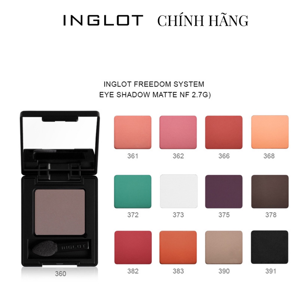 INGLOT - Phấn mắt dạng lì Eye Shadow Matte NF (2.7g) N360 - N391