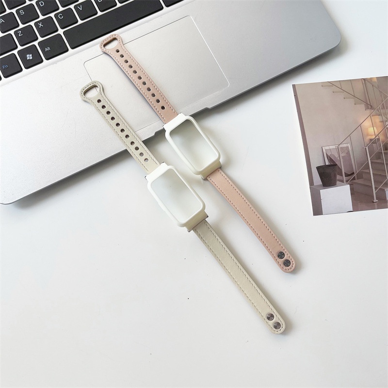 Dây Đeo Thay Thế Chất Liệu Da Và Kim Loại Cho Xiaomi Mi Band 7 pro Xiaomi miband 7pro