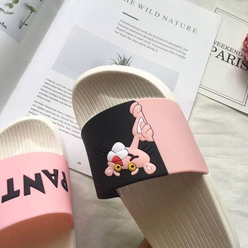 Dép lê Dép Quai Ngang Chống Trượt Họa Tiết Hoạt Hình Dễ Thương Phong Cách Hàn Quốc