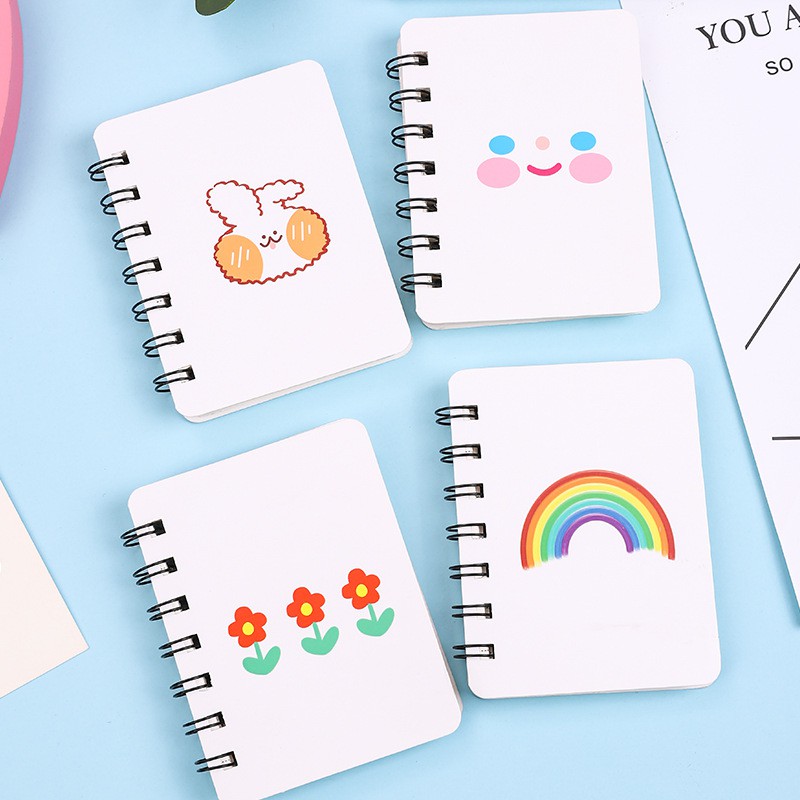 Sổ tay lò xo mini có dòng kẻ hình hoa quả cute dễ thương