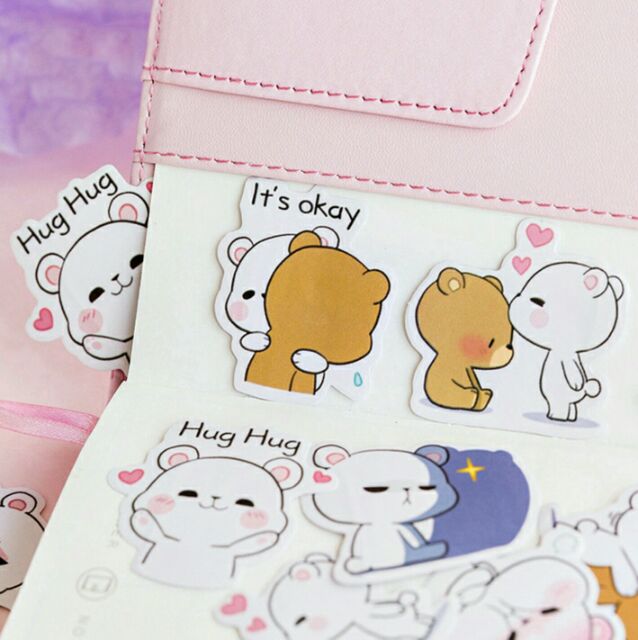 Bộ 45 sticker Couple Gấu siêu cute