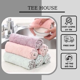 Khăn lau bếp siêu thấm nước , khăn lau bếp 2 mặt đa năng