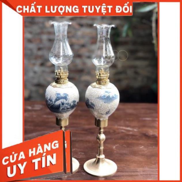 Giá hủy diệt -  Đèn thờ dầu men rạn cao cấp Bát Tràng