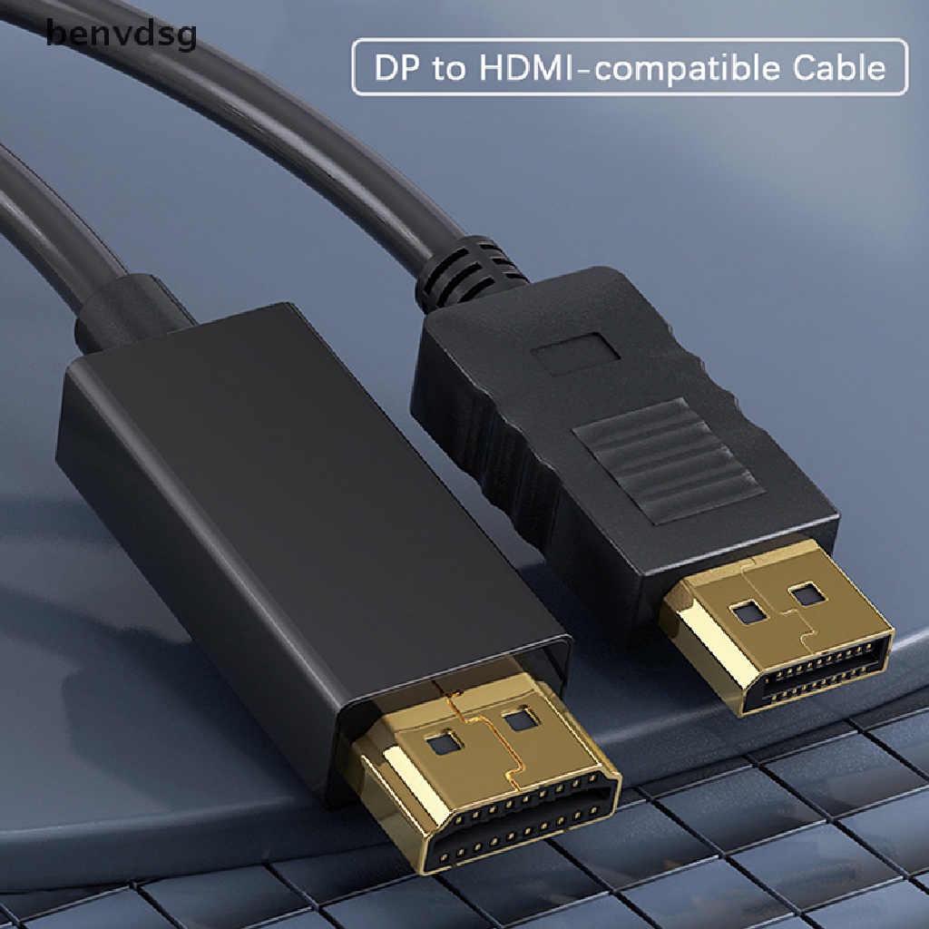 Benvdsg > Cáp Chuyển Đổi Cổng DisplayPort DP Sang DP Sang HDMI 4K Độ Phân Giải 1.8m, Màu Đen