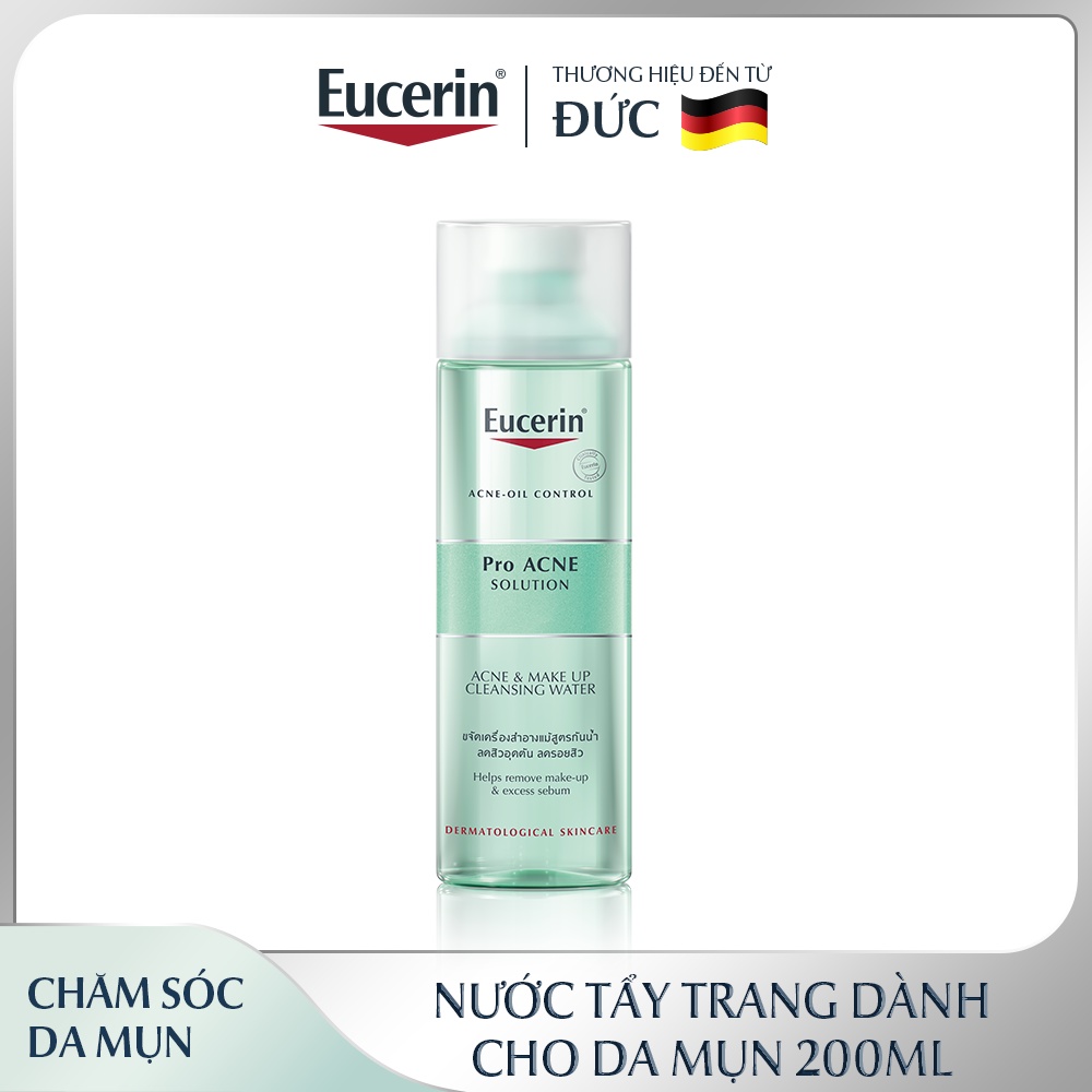 Nước Tẩy Trang Cho Da Dầu Mụn Eucerin Pro Acne Solution Acne & Make Up Cleansing Water Proacne 200ml - 𝐃𝐫.𝐋𝐲́ 𝐇𝐨𝐚̀𝐧𝐠 | BigBuy360 - bigbuy360.vn