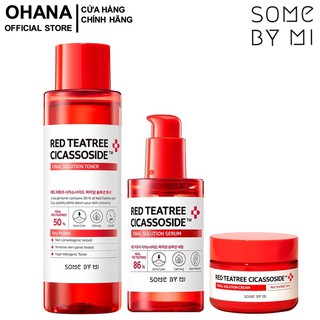 Bộ 3 Sản Phẩm Giảm Mụn, Làm Dịu Cho Da Nhạy Cảm Chiết Xuất Tràm Trà Đỏ Some By Mi Red Teatree Cicassoside Final Solution