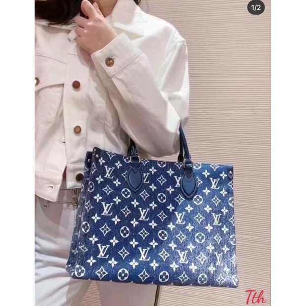 ✅Túi LV ONTHEGO 41cm - Denim - Bản SUP